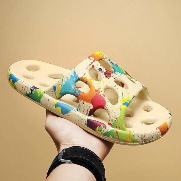 schooll รองเท้า รองเท้าแตะพลังงานแสงอาทิตย์ รองเท้าแตะมะพร้าวสำหรับผู้ชายอาบน้ำที่บ้านในฤดูร้อนน้ำรั