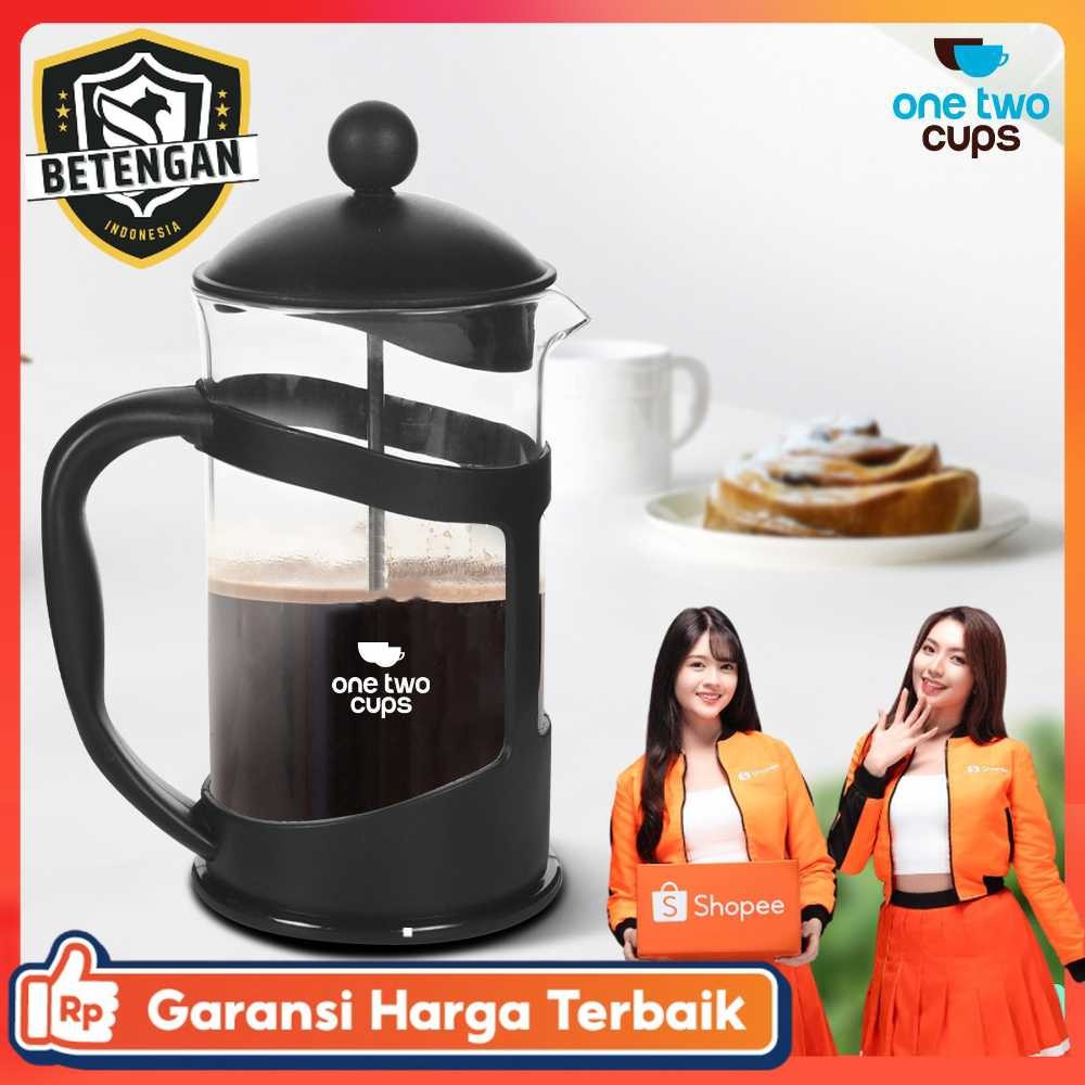 One Two Cups French Press Coffee Maker Pot Plunger Borosilicate - TOP1