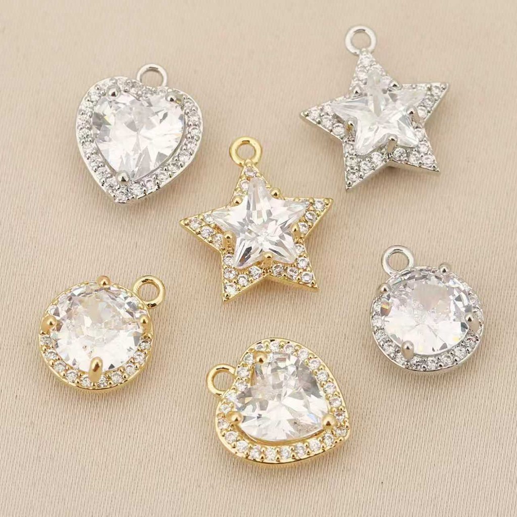 จี้ Star Heart Round 18k