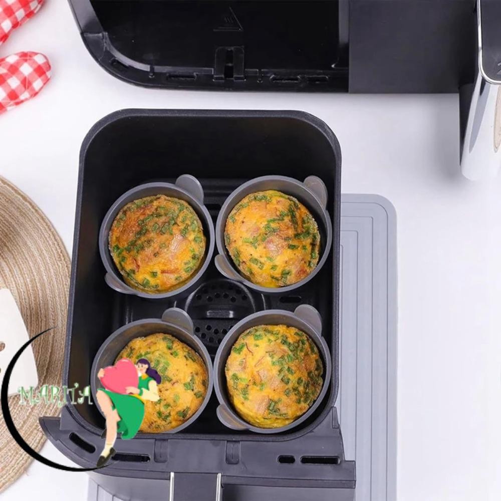 MARITA Eggs Ramekins, Accessories Silicone Air Fryer Egg Poacher Moulds, Meal เตรียม Air Fryer Tool 