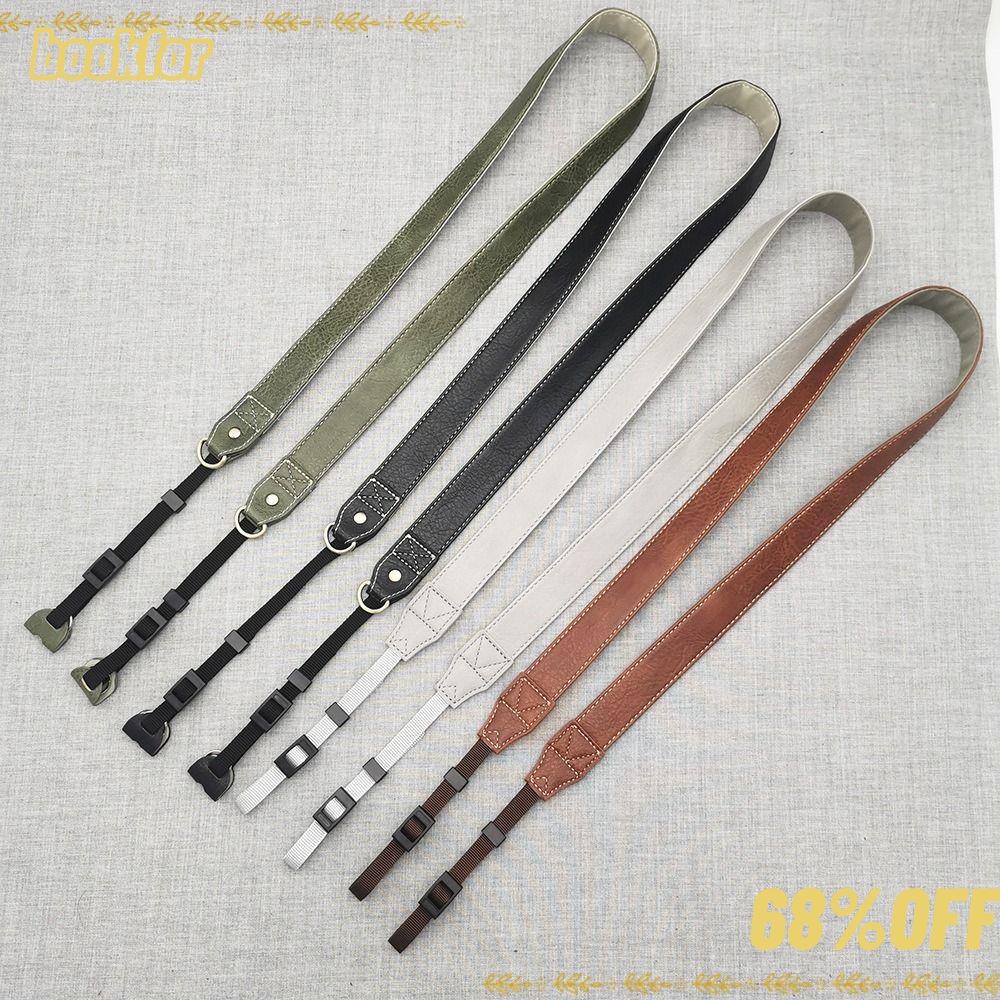 BOOKFOR Micro Single Strap, PU Leather Retro Camera Shoulder Strap, Universal Adjustable Neck Strap 