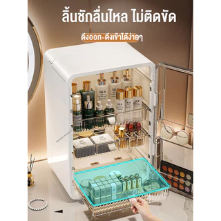 ตู้เก็บเครื่องสำอาง ความจุขนาดใหญ่ ดีไซน์สามชั้น กันฝุ่นและกันน้ำ
