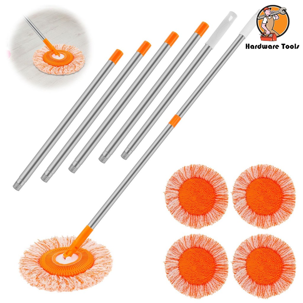 Wall Cleaner Mop 5 Mop ผ้า Super Absorbent เพดาน Mop Cleaner รอบฝุ่นผนังแห้งและเปียกทําความสะอาด Mop