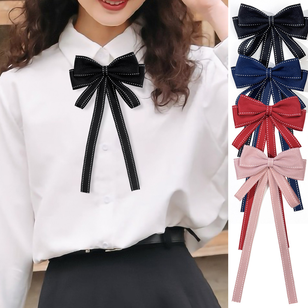 [คำแนะนำร้านค้า] เสื้อสุภาพสตรีสไตล์Bow Tie ย้อนยุค Preppy ดูคลาสซี่ เหมาะสำหรับทุกกิจกรรม