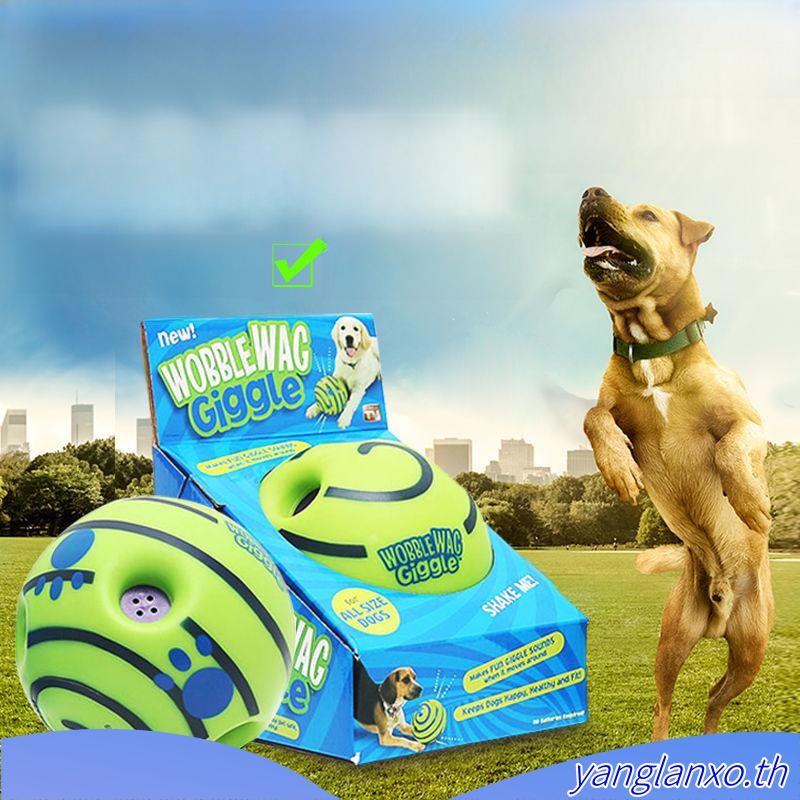 🔥🔥🔥🔥🔥🔥Wobble Wag Giggle Glow Ball ของเล่นสุนัขแบบโต้ตอบเสียงหัวเราะคิกคักเมื่อสัตว์เลี้ยงม้วนหรือเขย