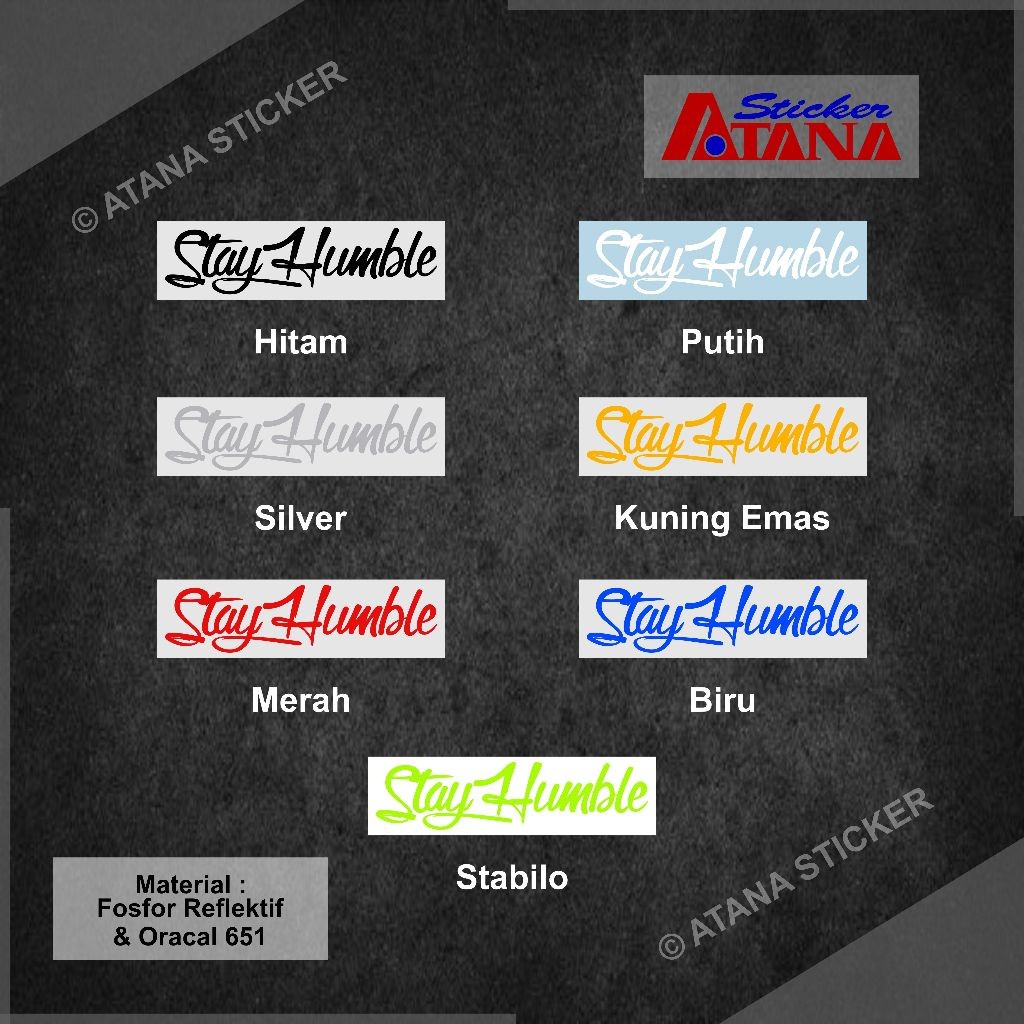 สติ๊กเกอร์ตัด Stay Humble สติ๊กเกอร์ Stay Humble Viral