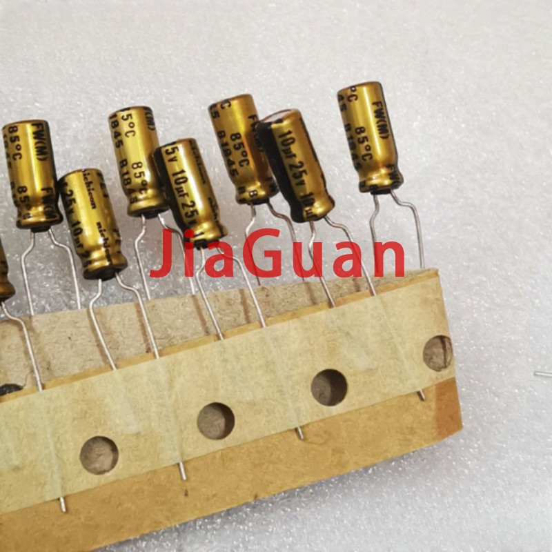 50pcs ใหม่ FW 10UF 25V 5X11MM เสียง Electrolytic Capacitor 25V10uF เครื่องขยายเสียงกรอง 25V 10UF 10U
