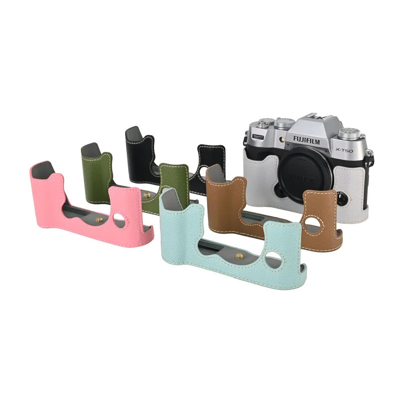 เคสหนังครึ่งสําหรับ FUJI X-T50 XT50 FUJIFILM Camera Grip