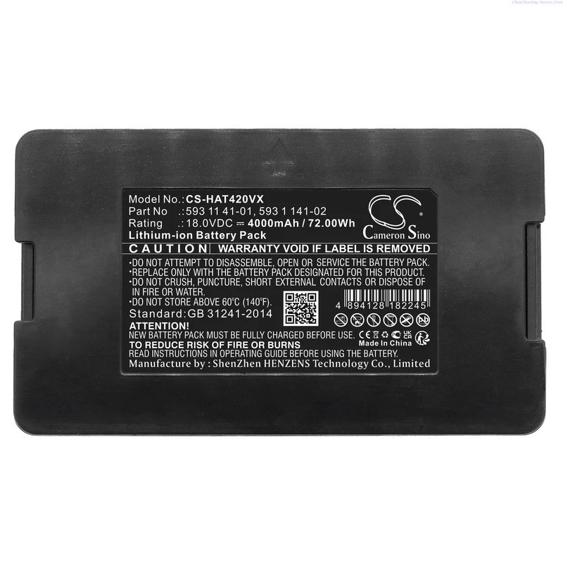 CS 4000mAh/5000mAh เครื่องตัดหญ้าแบตเตอรี่สําหรับ Husqvarna 593 11 41-01,593 1 141-02,593 11 41-03,5