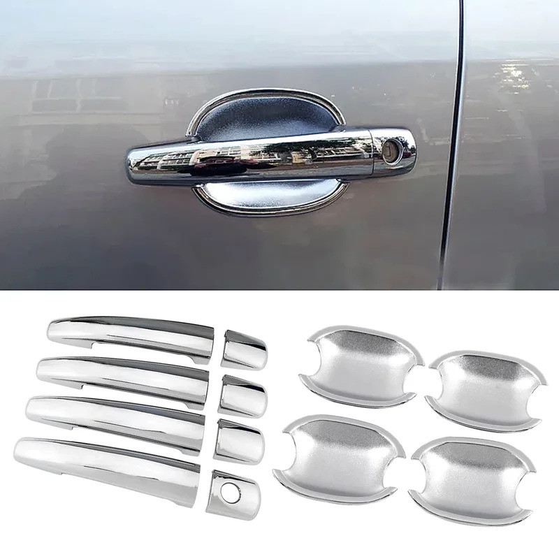 สําหรับ Peugeot 207 308 407 3008 สําหรับ Citroen C4 C6 Jumpy ABS จัดแต่งทรงผมรถ Chrome ด้านข้างประตู