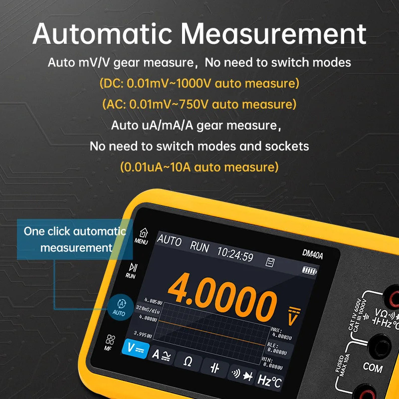 Multi-functiona ALIENTEK DM40 มัลติมิเตอร์แบบดิจิตอล Oscilloscope สัญญาณเครื่องกําเนิดไฟฟ้า 3 in 1 5