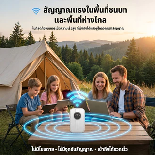 🔁เชื่อมต่อหลายอุปกรณ์🔁 ฮอตสปอตพกพา/เราเตอร์ 4G LTE ขนาดพกพา/เราเตอร์ไร้สายสำหรับเดินทาง รองรับซิมการ์ด ความเร็ว 4G รวดเร็วทันใจ