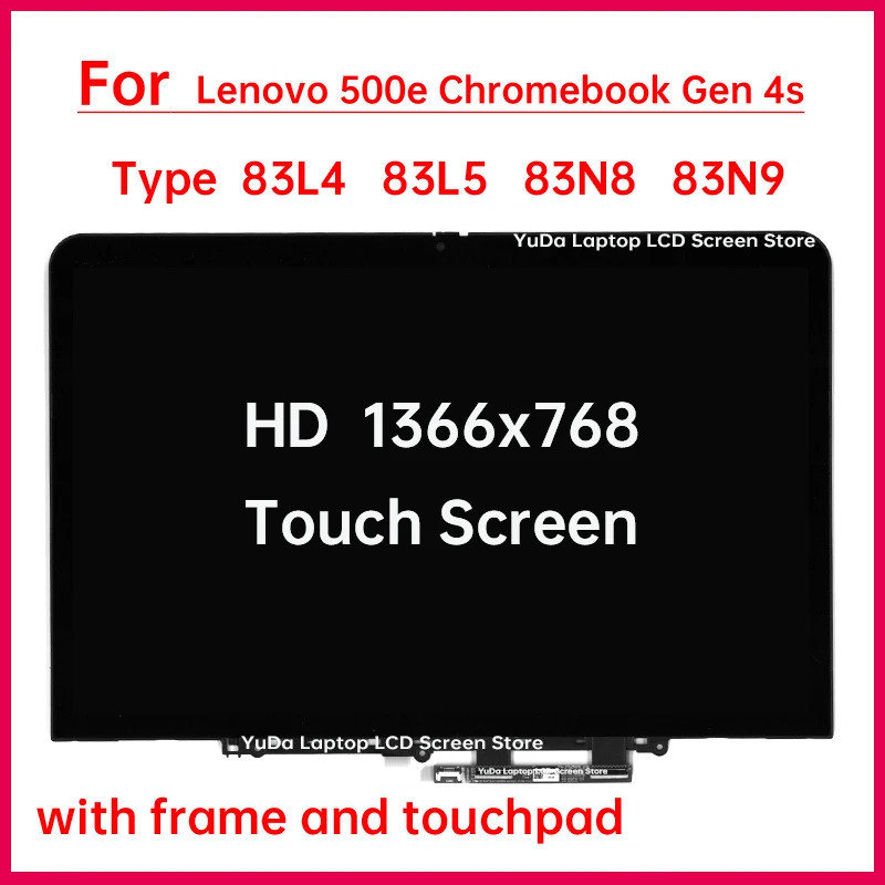11.6 "หน้าจอสัมผัสสําหรับ Lenovo 500e Chromebook Gen 4s ประเภท 83L4 83L5 83N8 83N9 จอแสดงผล LCD Digi