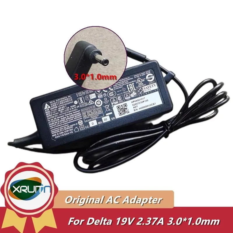 ของแท้ Delta 45W AC Adapter Charger สําหรับแล็ปท็อป ACER 19V 2.37A 45W 3.0x1.0 มม.ADP-45FE F แหล่งจ่