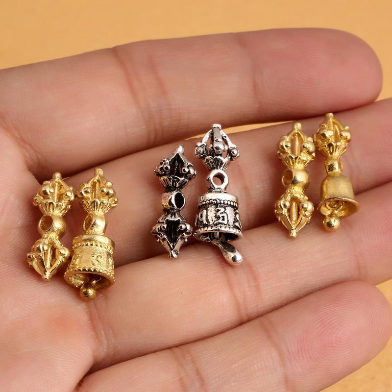 ทองเหลืองเงินทิเบต Vajra Vajra Vajra Vajra Vajra อุปกรณ์เสริม High-End Wenwan diyTibetan ทองเหลืองเง