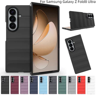 SAMSUNG สําหรับSamsung Galaxy Z Fold3 Fold4 Fold5 Fold6 Fold7 Fold8 Ultraกรณีหรูหราผิวรู้สึกMatte PC Hard Flipฝาครอบโทรศัพท์ปลอกสําหรับSamsung Galaxy Z Fold8 Ultra 7 6 5 4 3 5G