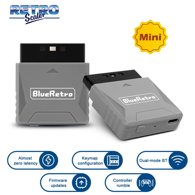 RetroScamper Mini Blueretro Receiver Adapter สําหรับ PS1 PS One PS2 ใช้งานร่วมกับ 8bitdo PS4 PS5 Xbo
