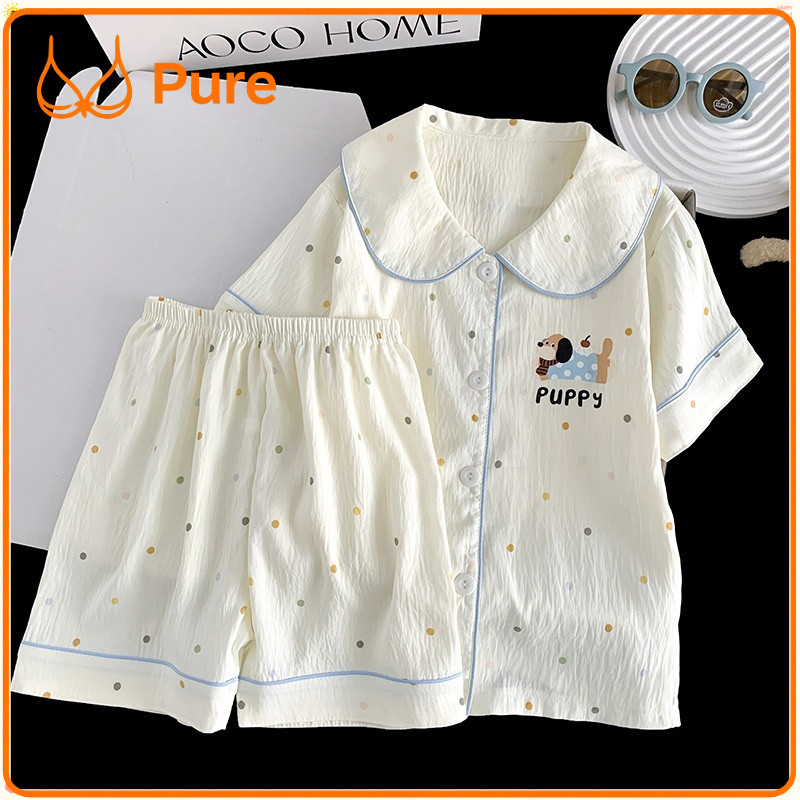ชุดนอนเด็กชุดชุดนอนเด็ก นอนเด็ก เสื้อผ้าสั้น pijama ในสต็อก ฤดูร้อนใหม่ Cloud Cotton นอน น่ารักสไตล์