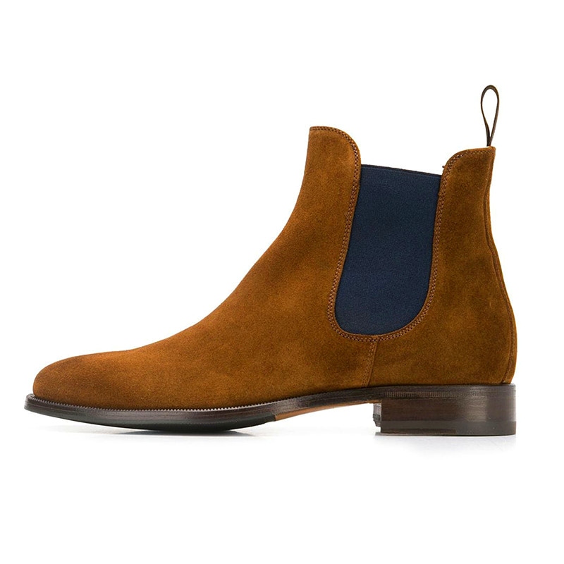 CHELSEA รองเท้าผู้ชายรองเท้าบูทสั้นหนังแท้ผู้ชาย Martin Boots CHELSEA BOOT สไตล์อังกฤษใหม่รองเท้าหนั