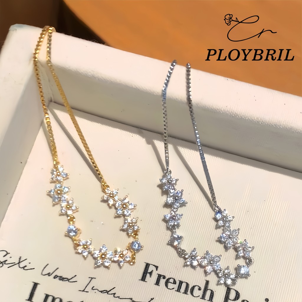 PLOYBRIL สร้อยข้อมือเพชรสไตล์ฝรั่งเศส ออกแบบสวยงามหรูหรา เหมาะสำหรับคนชอบแฟชันระดับไฮเอนด์ S045