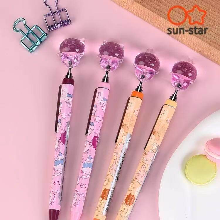 Japan sun-star chikawa chikawa Crystal Big Head Character Mechanical Pencil ปากกาลูกลื่น