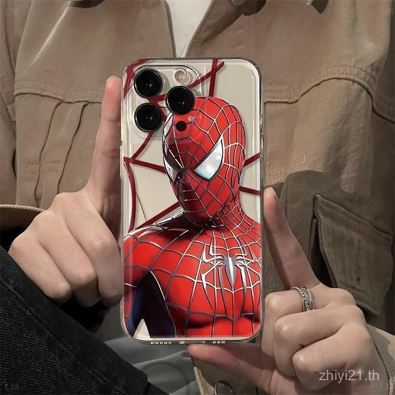 เคสโทรศัพท์สร้างสรรค์อินเทรนด์แมงมุมหล่อเหมาะสําหรับ iPhone 17promax/16promax/15pro/14promax/8plus/16plus/15/17 เคสกันกระแทก