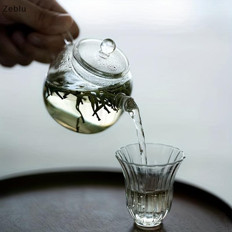 Zeblu 150ml/5oz Mini กาน้ําชาแก้วใส Borosilicate สูงสําหรับเครื่องดื่มร้อนกาน้ําชาสําหรับหนึ่งคนใช้ Kung Fu ชาสําหรับ Home Office Cafe lu
