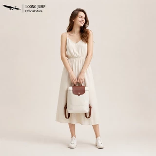 แฟชั่นนะคะ LOONG JUMP Bag War Horse กระเป๋าเป้สะพายหลัง กระเป๋าเป้ใส่โน้ตบุ๊กสไตล์อังกฤษ