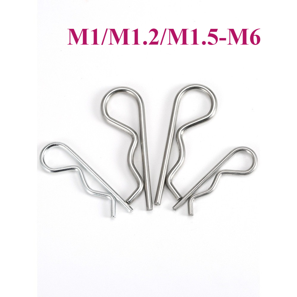 B-pin R-pin ยืดหยุ่นปิดเปิด pin สแตนเลส wave R-pin การ์ด Hairpin ล็อค g สลัก M1/M1.2M1.5M1.8/M2/M2.5
