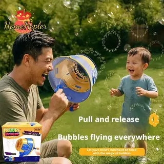 HomeHepler Air Cannon ฟองสบู่ของเล่นแปลกใหม่เด็กเล่นกลางแจ้ง Bubble Machine มือถือ Multi Hole Interactive Bubble Maker ของเล่นสนุกใหม่
