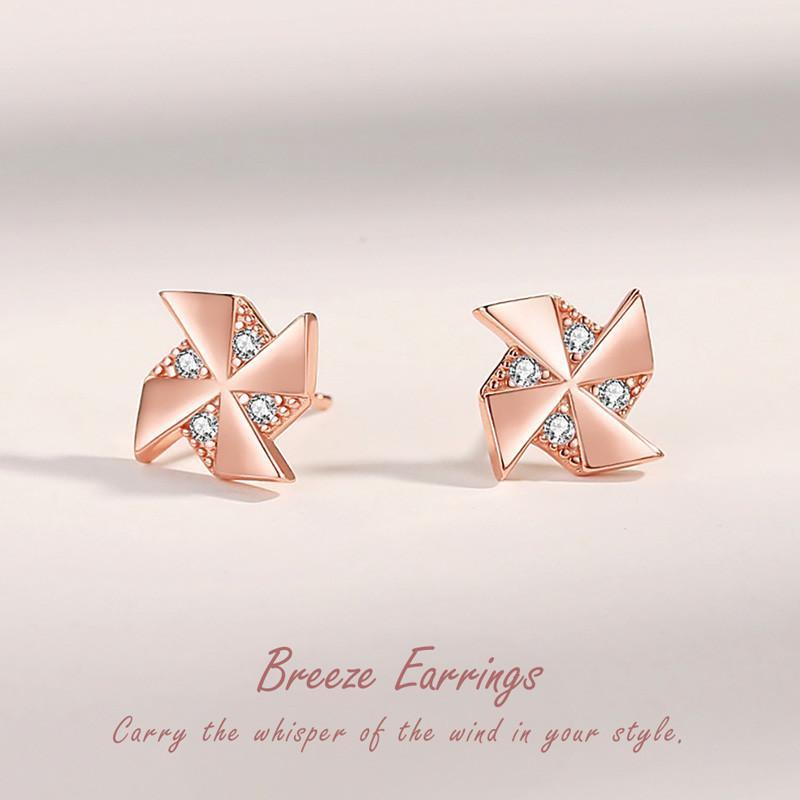 Breeze Earrings ต่างหูเงินแท้ S925 [MERCELO]