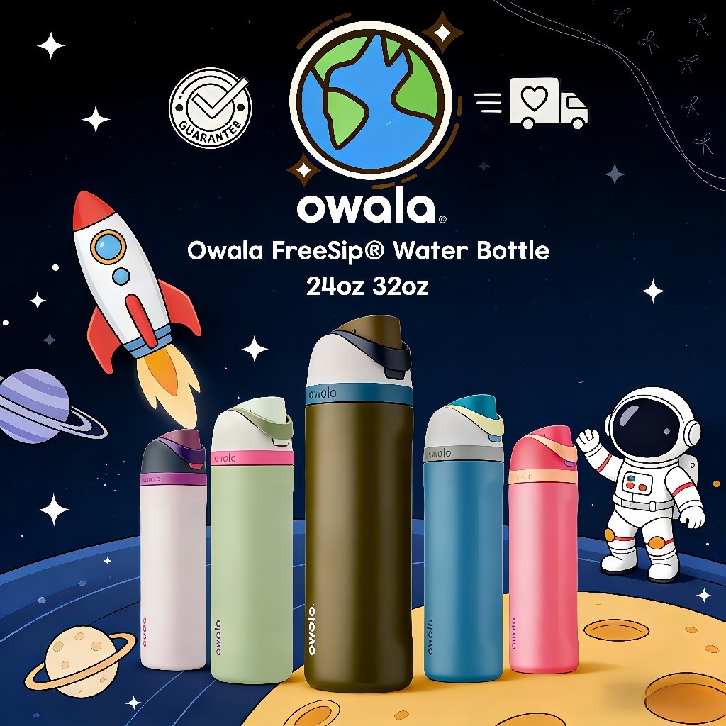Owala แก้วน้ำ 24/32oz  รักษาอุณภูมิเย็น24ชั่วโมง ปิดกันรั่ว เหมาะทำงาน/ออกกำลังกาย