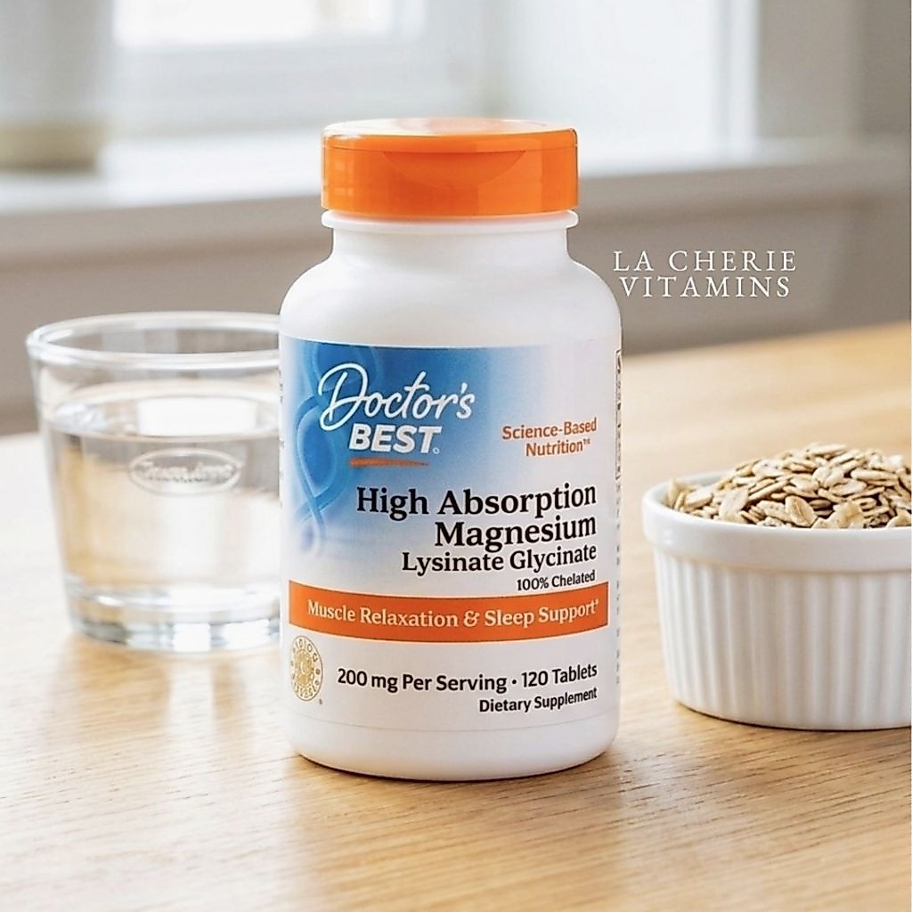 Doctor's Best Magnesium Glycinate พร้อมส่ง 120 เม็ด