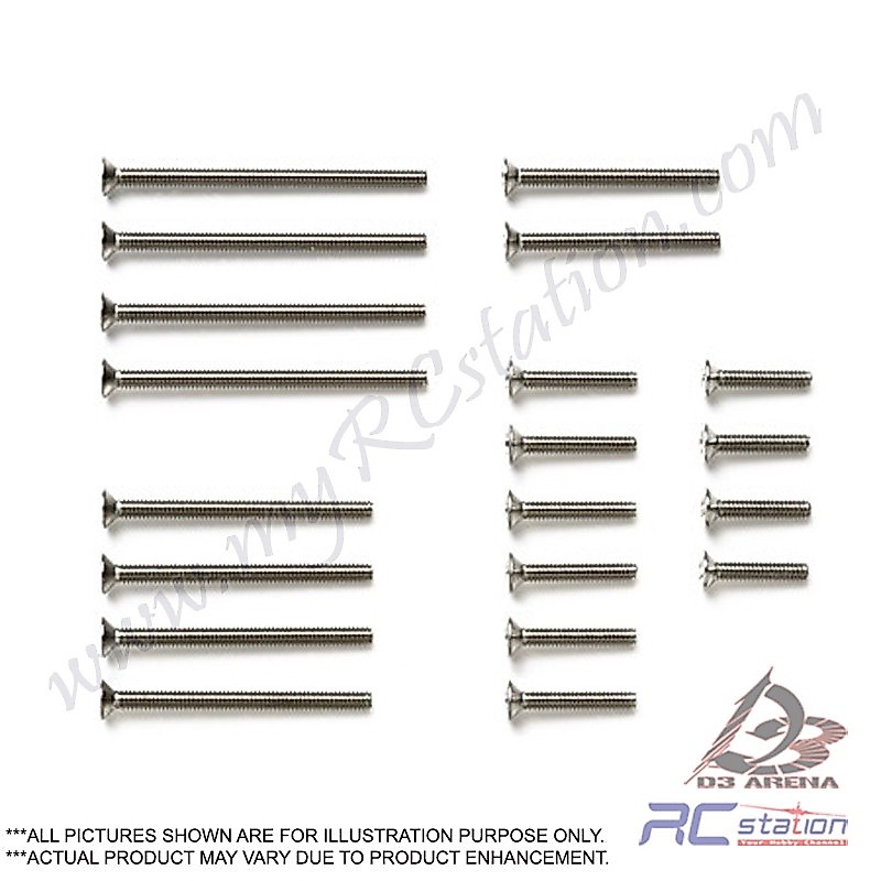 Tamiya 15510 - สกรู Countersunk 2 มม. (10, 12, 20, 25, 30 มม.) [15510]