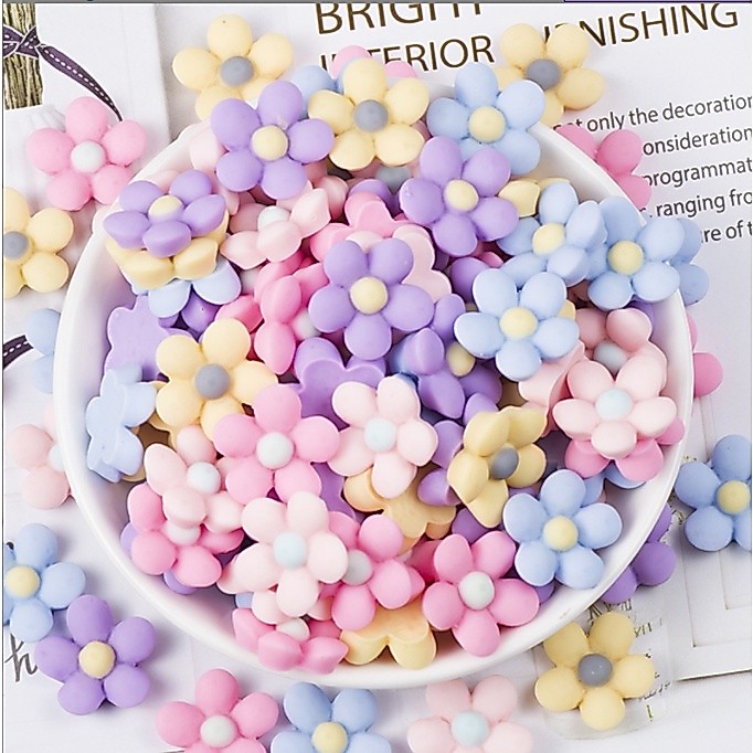 กลีบดอกไม้ห้ากลีบ เรซิ่น DIY อุปกรณ์เสริม 20 ชิ้น
