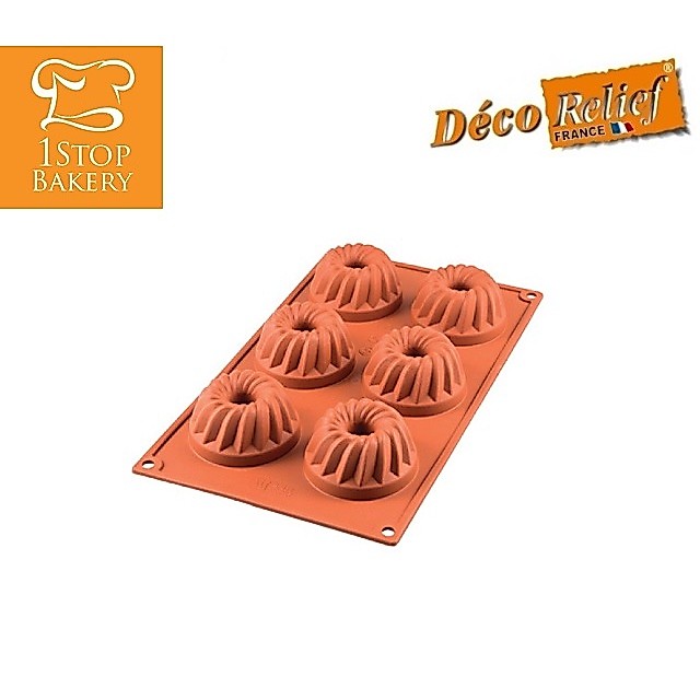 Deco Relief D058,01DR258 Gugelhopf 7 cm Silicone Mould NR.6 (SM058) / พิมพ์ทำขนมซิลิโคน
