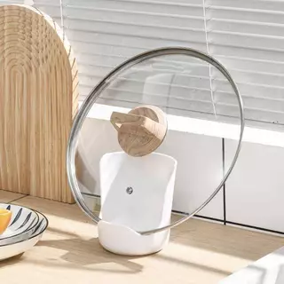 [DreamNest] ที่วางไม้พายเซรามิกกันลื่นสไตล์ครีมทนความร้อนMinimalistฝาหม้อRaสําหรับเคาน์เตอร์ครัวในบ้าน (th)