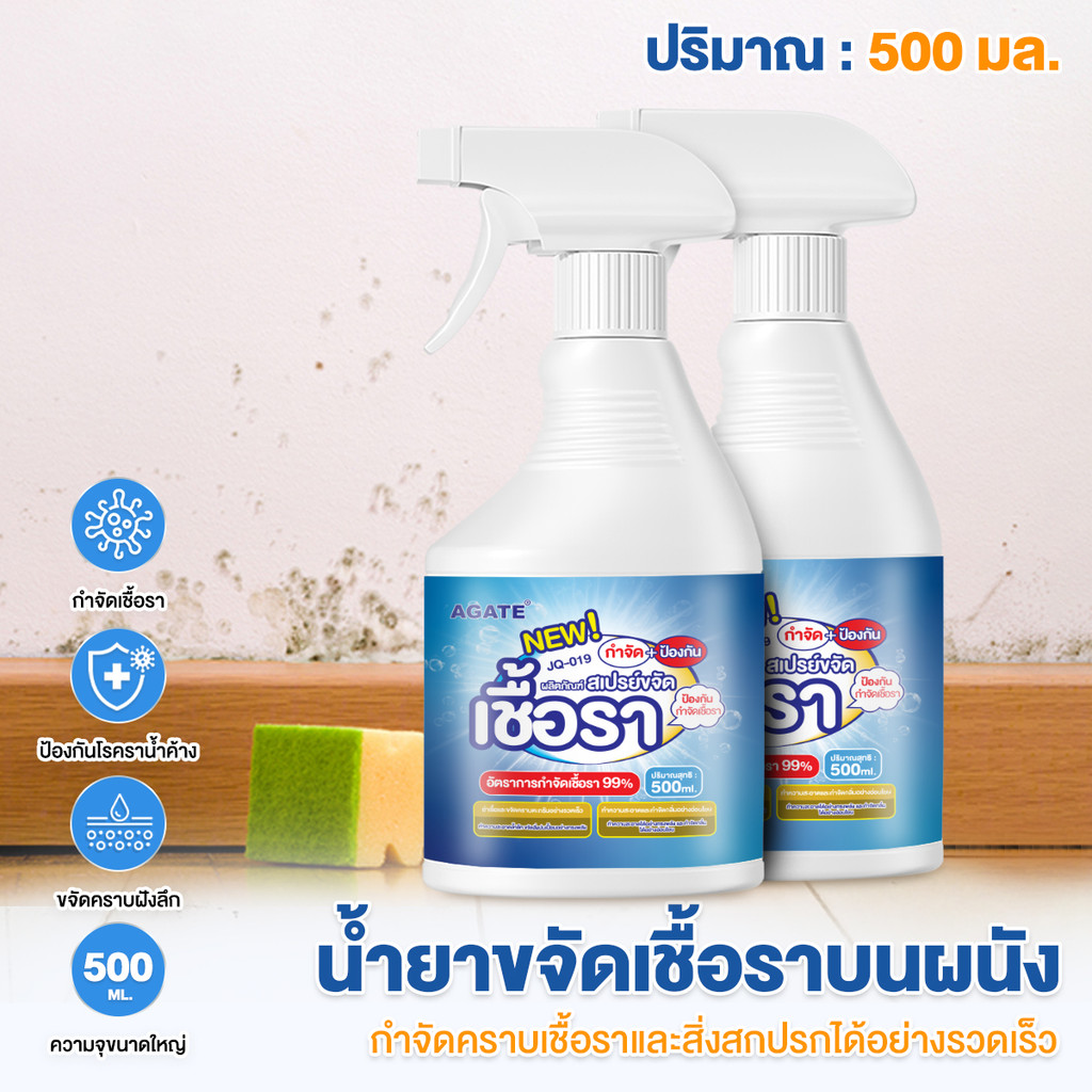 สเปรย์ฆ่าเชื้อ 500ml ทำความสะอาดผนัง พ่นแล้วสะอาดไว ขจัดคราบ-เชื้อรา อ่อนโยน ไม่มีกลิ่น