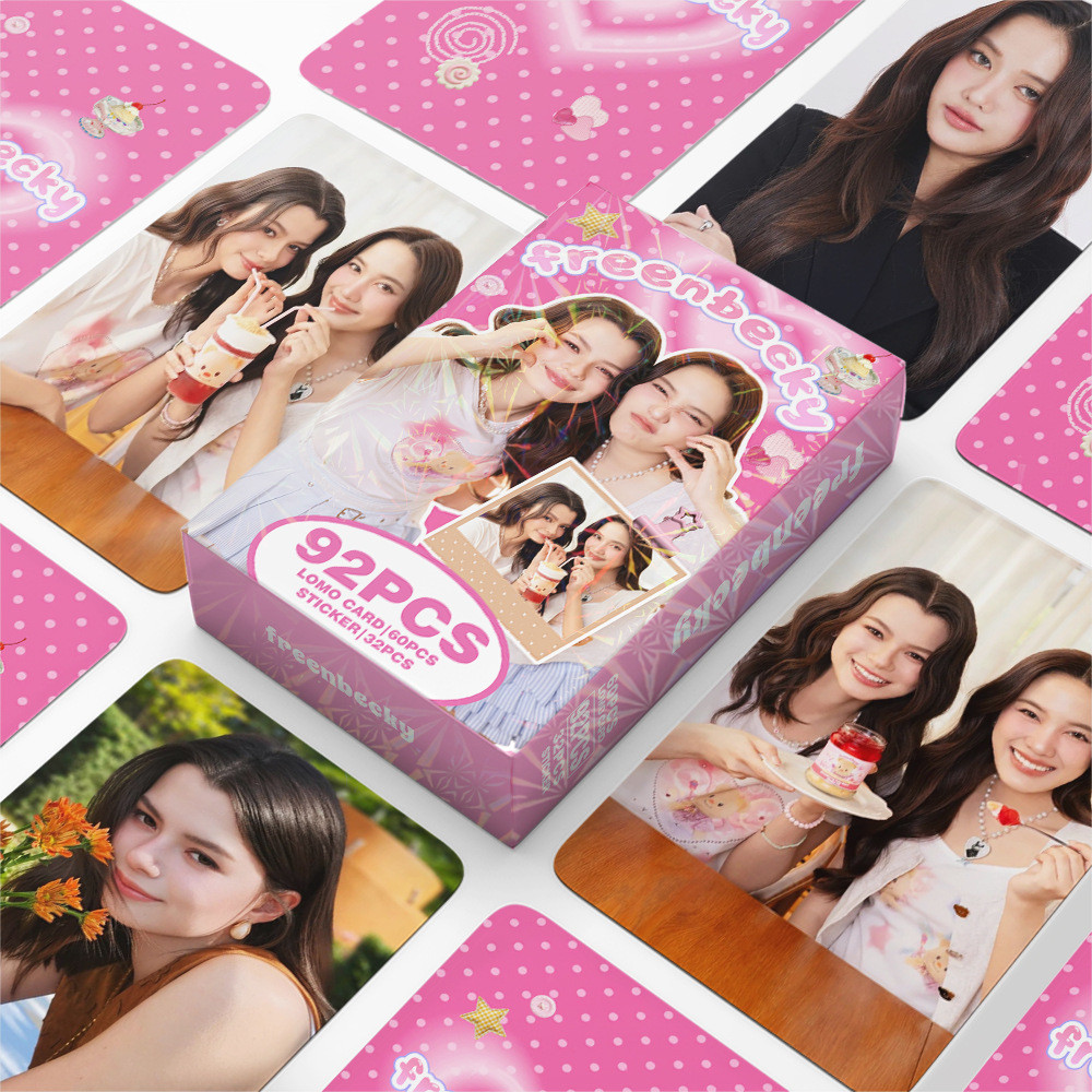 ไทย ฟรีเบ็คกี้ โลโม่ การ์ดรูปถ่าย โปสการ์ด 60 ชิ้น การ์ด + สติ๊กเกอร์ 32 ชิ้น