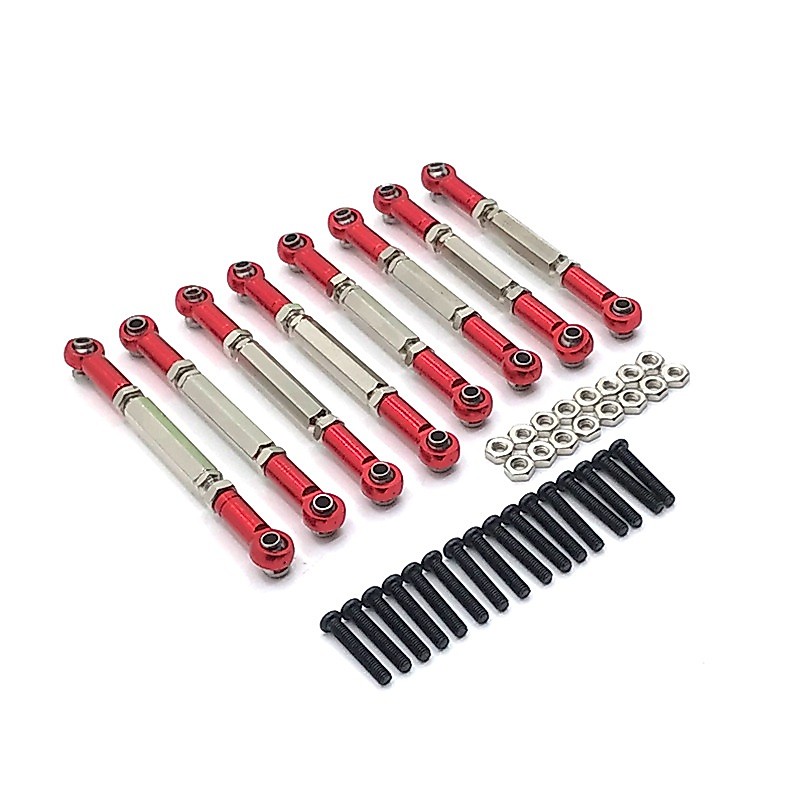สําหรับ WPL 1/16 C14 C24 B14 B24 B36 MN 1/12 D90 D91 D96 98 99S Henglong Feiyu JJRC RC รถอะไหล่โลหะดึง Rod อัพเกรดพวงมาลัย Linkage