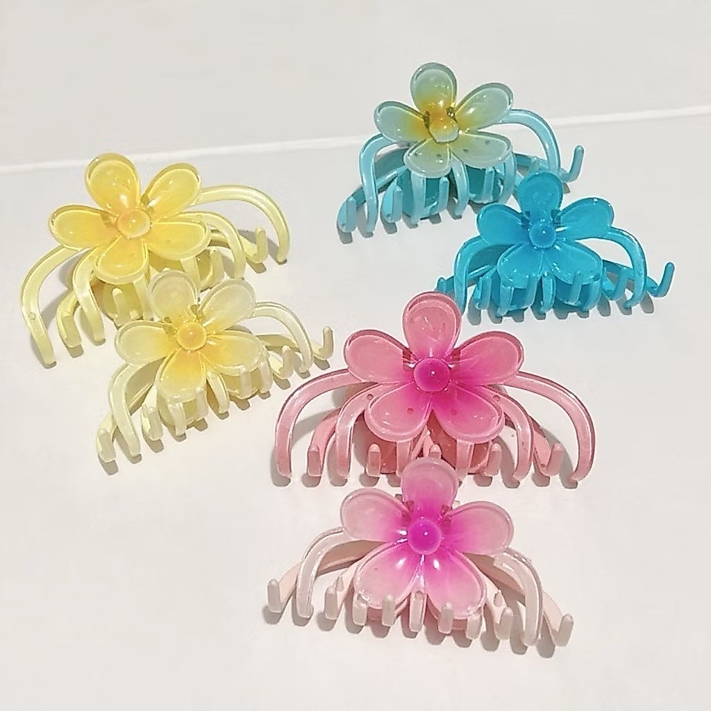 GKG-กิ๊บหนีบผมลายดอกไม้ สีสันสดใส พร้อมส่งจากไทย