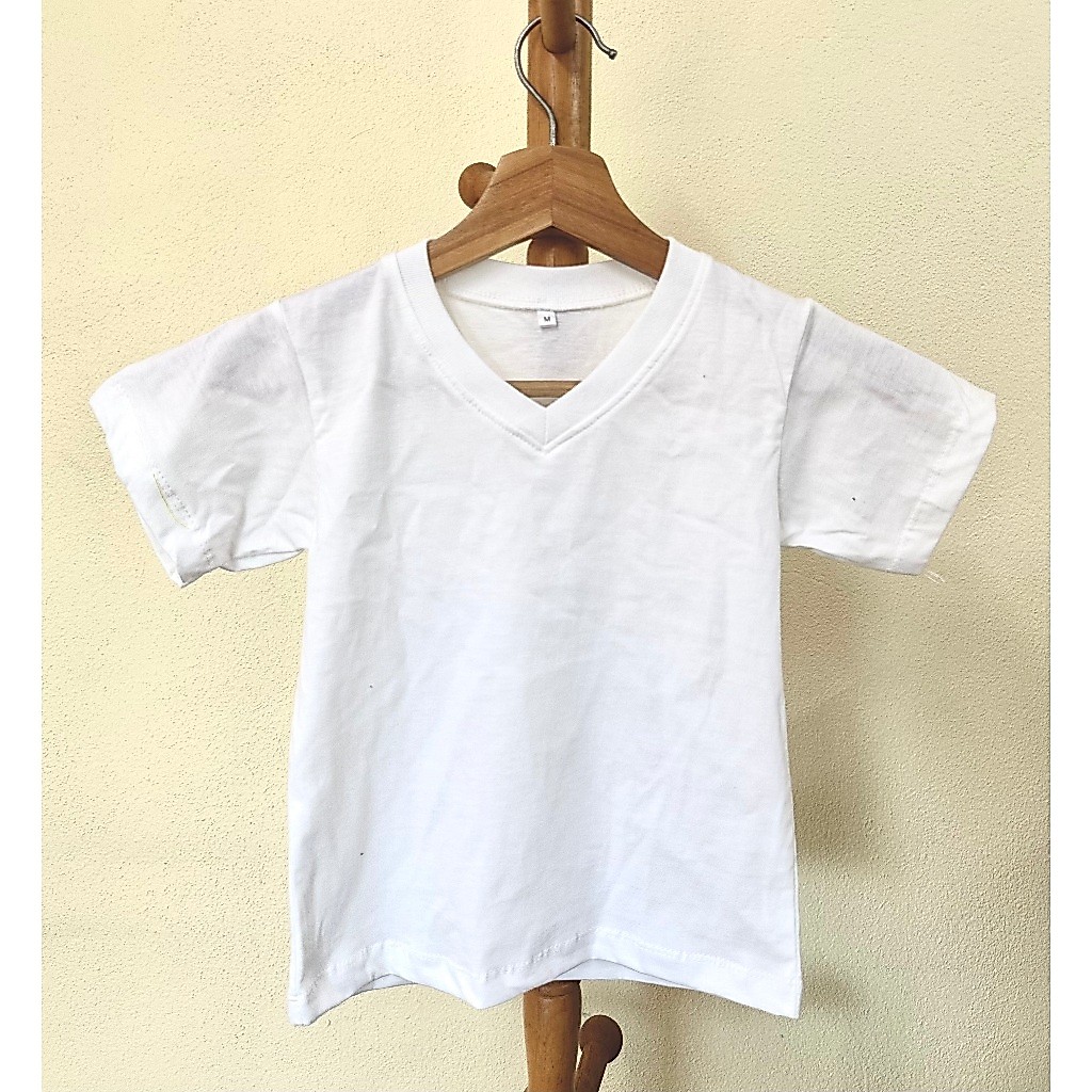 28 สี เสื้อยืดเด็ก คอวี แขนสั้น สีขาว ครีม เทาอ่อน เข้ม เทา-ดำท็อป ดำ ฟ้าอ่อน ฟ้าทะเล น้ำเงิน กรมท่า