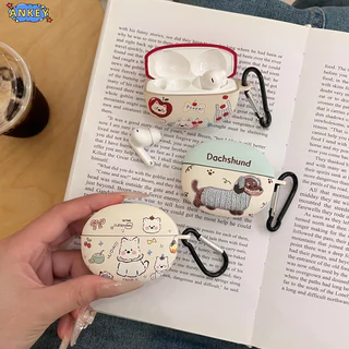 Suitable for OPPO Enco Air5s Bluetooth Earphone Protective Case Oppo Air5 Pro Cute Cartoon Water Sticker Pattern Protective Case with Hook