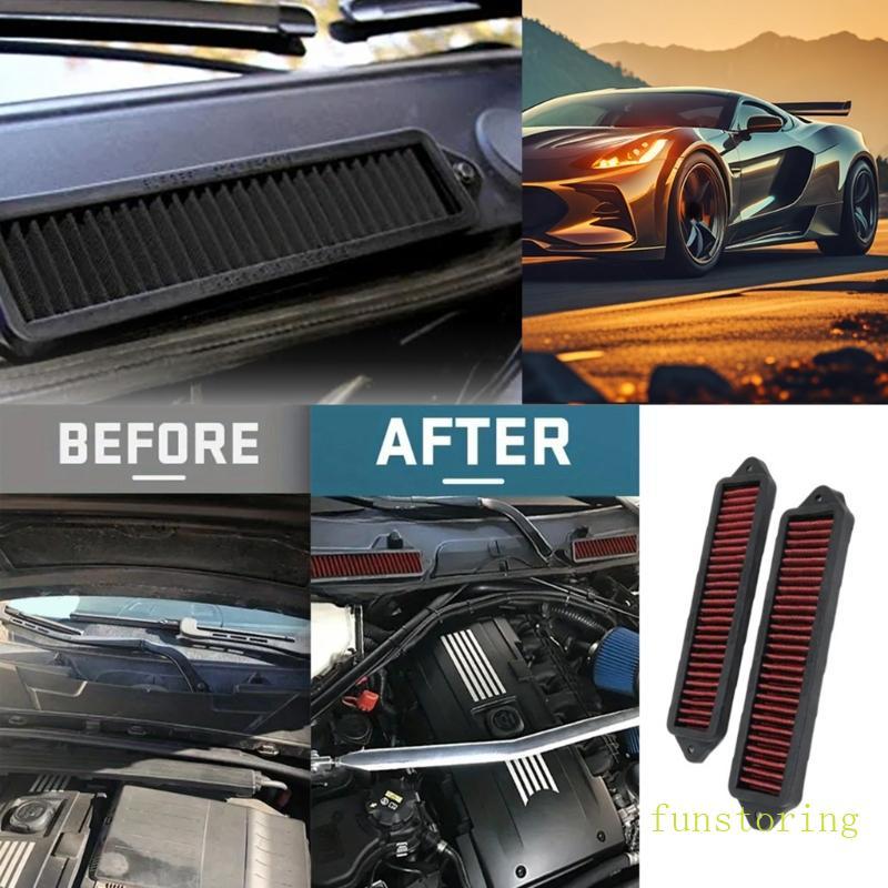 FUN Twin เครื่องยนต์กรองอากาศสําหรับ E81 E82 E84 E87 E88 E90 E91 E92 E93 Easy Maintenance Access