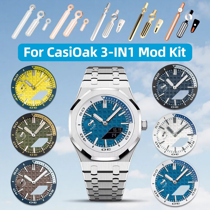 สําหรับ Casioak GA2100 Dial แหวนนาฬิกา Dial แผ่น Index อุปกรณ์เสริม MOD ชุดดัดแปลง Chapter แหวน Lume
