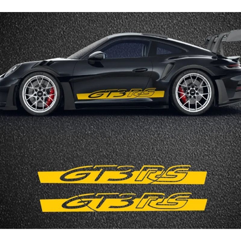 Suitable for PORSCHE stickers, 911 GT3 RS body side skirt decals, 992 door decoration stickers
