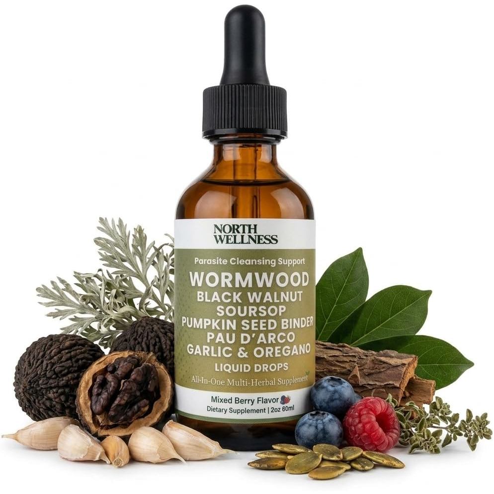 Parasite Cleanse - 2oz, Wormwood Black Walnut, สุขภาพทางเดินอาหารและสมดุล