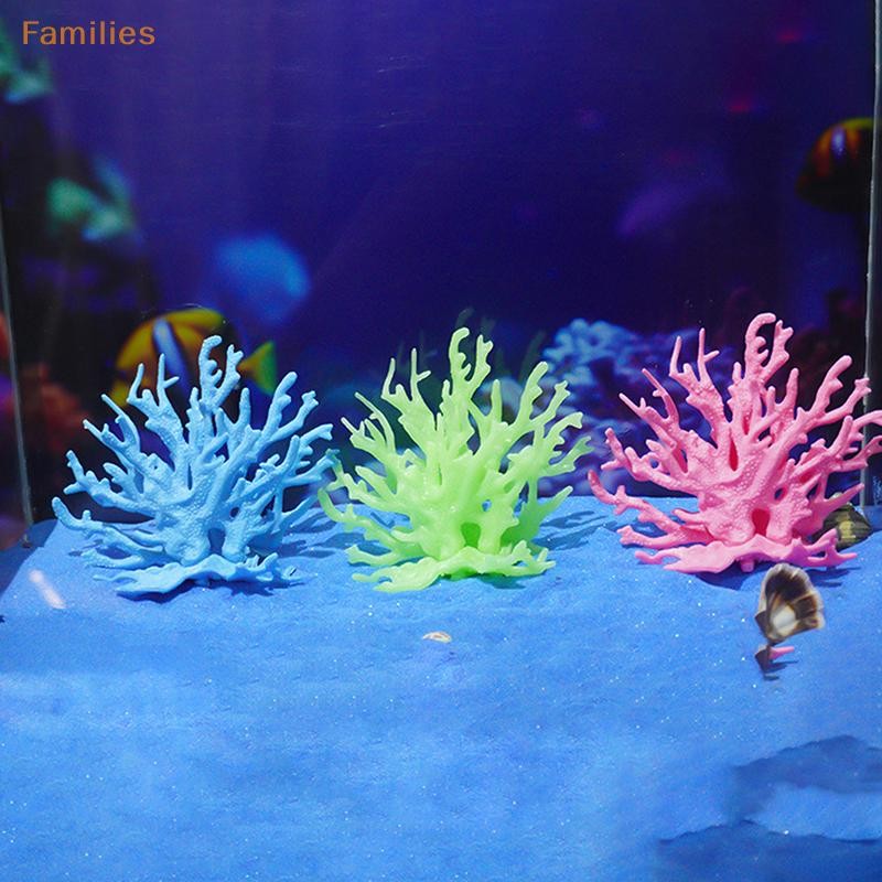 Families> Coralline ตกแต่งตู้ปลาประดิษฐ์ Aquarium พืช PVC ปะการังเครื่องประดับ Aquarium ภูมิทัศน์ตู้ปลาได้ดี
