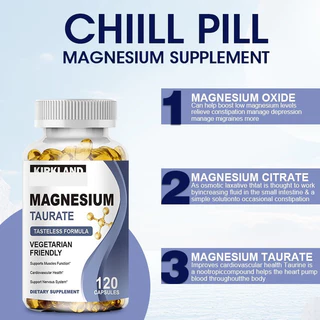 magnesium Taurate 120แคปซูล แมกนีเซียมทอเรต ส่งเสริมการนอนหลับ สุขภาพประสาท