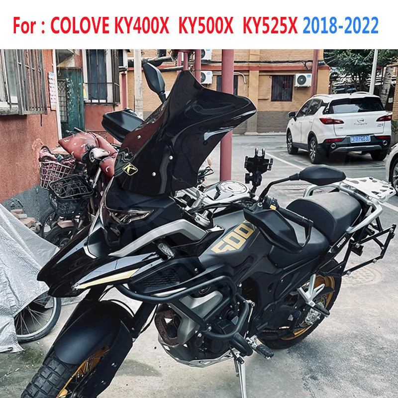 กระจกสําหรับ Colove KY500X KY400X KY525X อุปกรณ์เสริมรถจักรยานยนต์กระจกกระจก Deflectors Refit Visor 